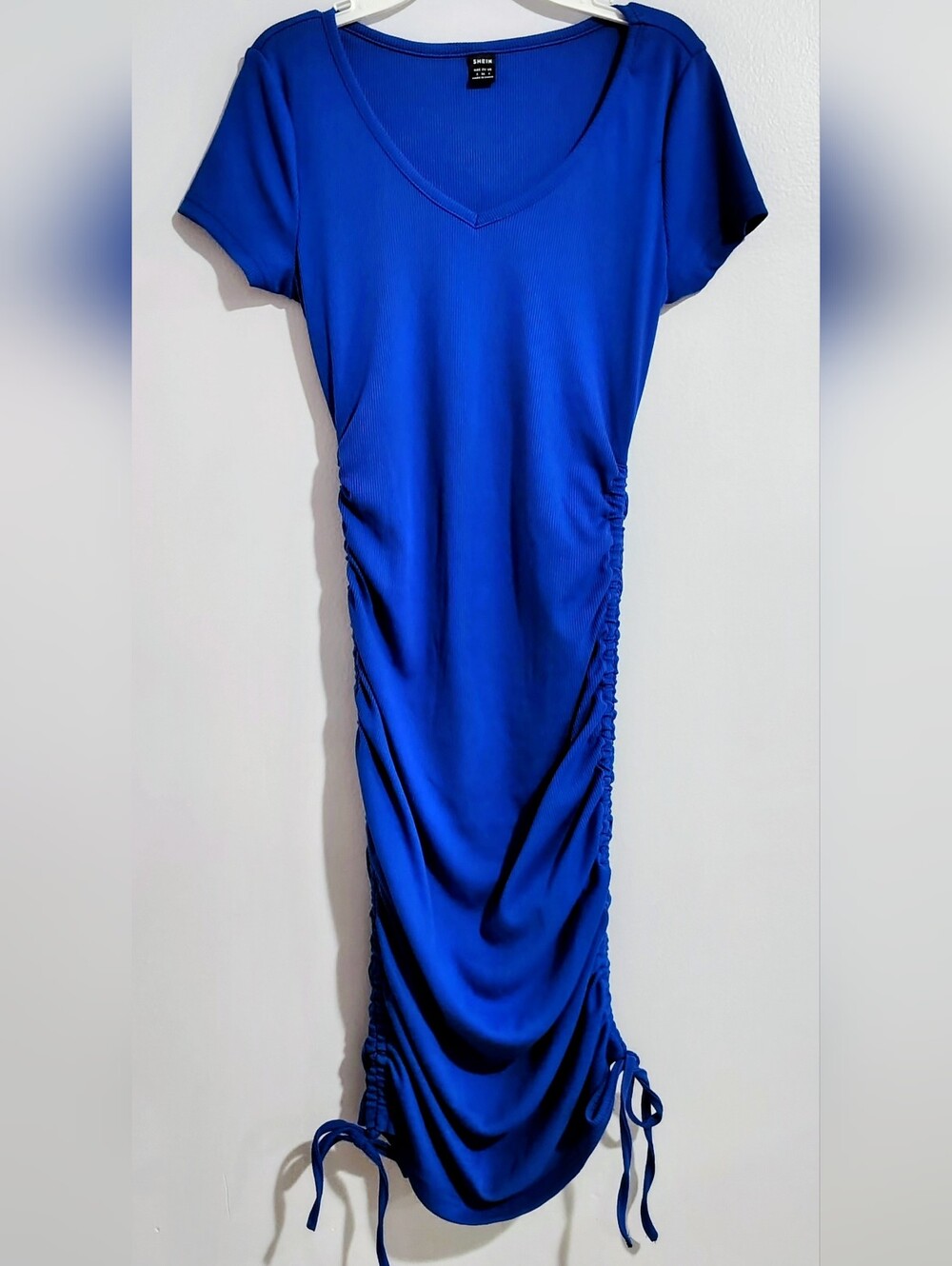 SHEIN Royal Blue Ruched Dress
